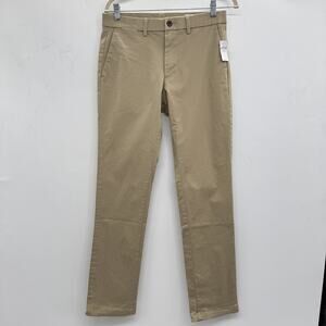 GAP Men's Straight Performance Khaki Chinos Size 29x32 Light Brown Stretch New